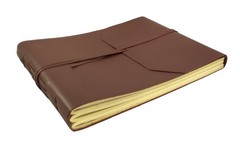 Large Genuine Leather Photo Album with Gift Box – Scrapbook Style Pages – Hol…