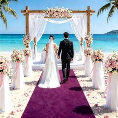 Purple Carpet Runner for Party Aisle Runner for Wedding Ceremony Outside 4×20