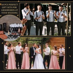 50Pcs Groomsmen Gifts Groomsmen Proposal Box with Shot Glasses Socks Sunglass…