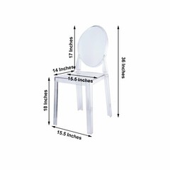 36-Inch tall Clear Plastic Transparent CHAIR Wedding Party Decorations Supplies