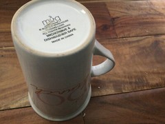 18 Oz. Let’s Do brunch lavander Coffee Mug Cup Boston Warehouse 6» tall mint