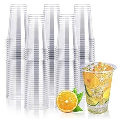 300 Pack 10 oz Clear Plastic Cups, PET Disposable Drinking 300 cups – 10 oz