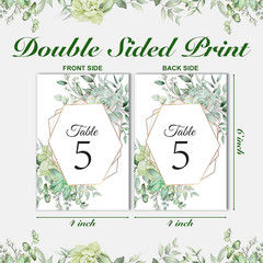 26 Pieces Wedding Table Numbers Cards 1-25 with Head Table Numbers – Eucalyptus