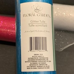 Lot of 3 Glitter Tulle 6” X 3 Yards White Blue Pink Craft