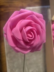 50pcs Artificial Flowers Real Looking Foam Roses Decoration DIY Pink