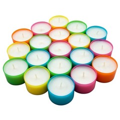 Stonebriar 96 Pack Multicolor Unscented 6 To 7 Hour Long Burning Tea Light
