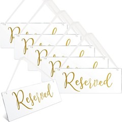 6 Pcs Reserved Signs for Wedding Chairs Reserved Chair Signs Reserved Hanging…