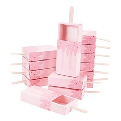 Paper Ice Cream Shape Gift Boxes, 20 pcs 20 count (Pack of 1) Pink-20 pcs