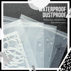6PCS Scrapbook Paper Storage and 30 Pieces 7X5 Inches Clear Stamp & Die Plastic