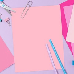 Whaline 50 Sheet 8.5 x 11 Inch Pink Card Stock Paper 5 x 11 Inch,