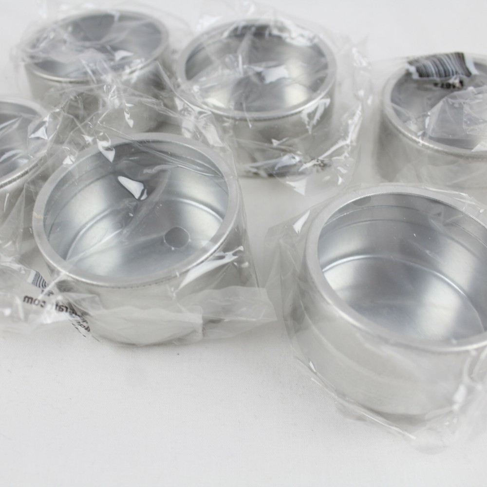 10 Round Matte Silver Metal Mint Tins Wedding Bridal Shower Favors W/Lid