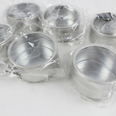 10 Round Matte Silver Metal Mint Tins Wedding Bridal Shower Favors W/Lid