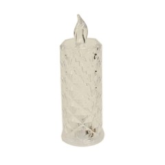 3 Warm White 6″ LED Battery Operated Rose Halo Pillar Candle Lights Party Events