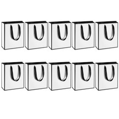 6×2.4×7.8Inch Shopping Bag Ribbon Handle For Wedding Birthday Retail Packaging