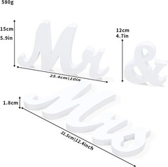 Sturdy Wooden Mr & Mrs Wedding Sign, Perfect for Indoor & Outdoor Celebration