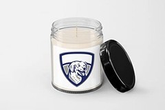 Kuvasz Dog Head Crest-Retro Candle – Soy Wax Candle – Hand Poured Candle
