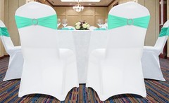 Mds Pack Of 50 Spandex Chair Sashes Bow Premium Stretch Chair Cover Band Buckle