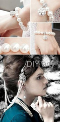 33Feet/10Meter Length Roll Beige Pearl String Party Garland Wedding Centerpieces