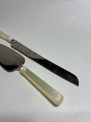 Hallmark Wedding Cake Cutting Set Stainless Steal Pearl Like Handles Japan