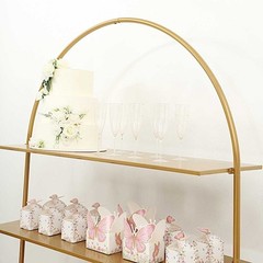 GOLD 6.5 feet 3 Tier Metal Cupcake Dessert DISPLAY STAND Centerpiece Events