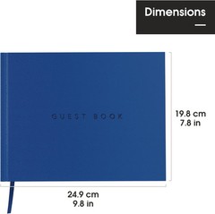 Useful Co. Classic Black Guest Book, Book Alternative for Party, Blue