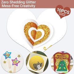 BVMGTT 10 Sheets Gold Glitter Cardstock 250GSM/92lb No 8.5 X 11 Inches,