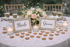100 qty 1″ Happily ever after Wood Hearts Table Confetti Wooden Wedding Decor