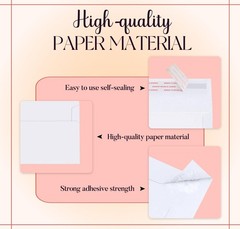 ACSTEP 100PACK A2 Envelopes White 4.375×5.75 A2(4.375×5.75) 100 PCS,