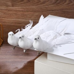 4 Pack Of Artificial Doves Foam Doves Peace Doves For Wedding Decorative / New