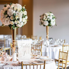 20PCS Acrylic Wedding Table Numbers 1-20 with Stands 4X6In Clear for Wedding Par