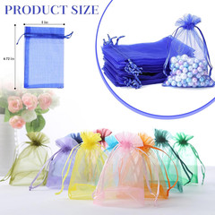 100PCS Sheer Organza Bags With Drawstring for Wedding Favor, Party, Favor Jewelr