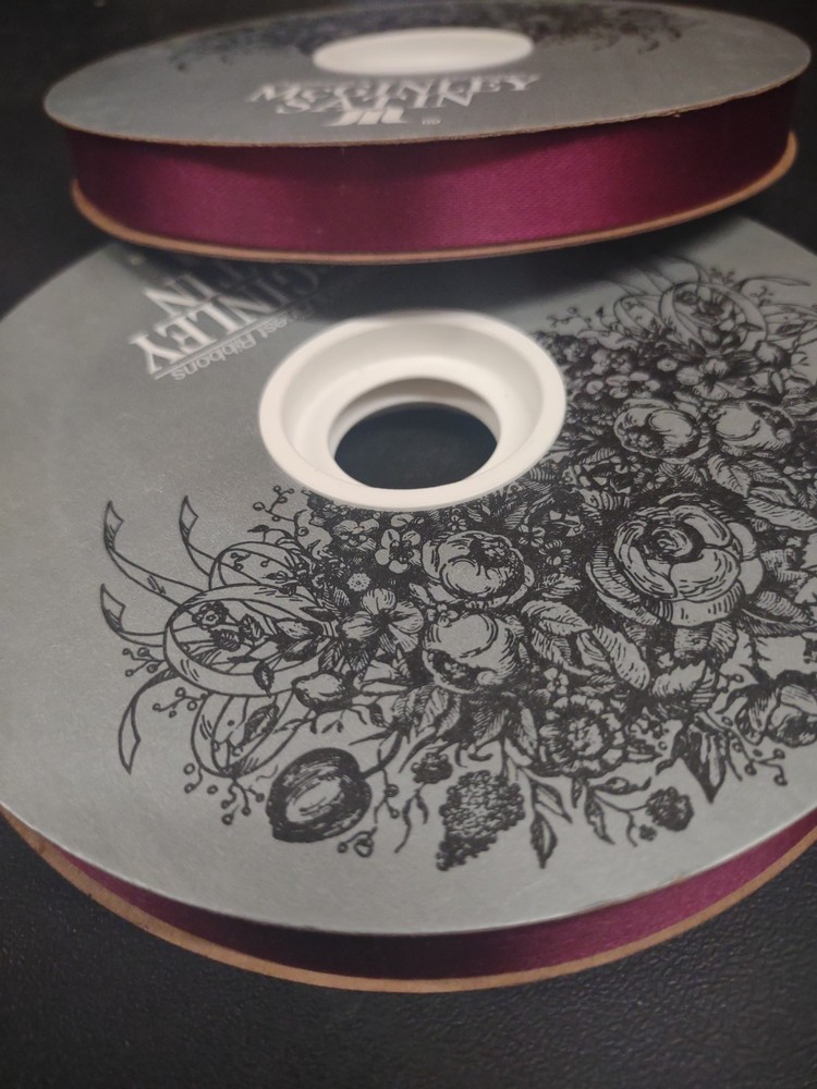 #3 McGinley Satin Burgundy, 100 Yard Florist Corsage Ribbon 9/16″ Floral Bouquet