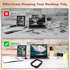 4×6 Memo Paper Holder Organizer for Desk Black 7.1″ x 5.5″ x 1.4″,