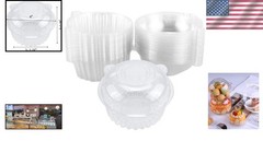 50-Pack BPA-Free Cupcake or Muffin Dome Holders – Perfect for Events & Parties