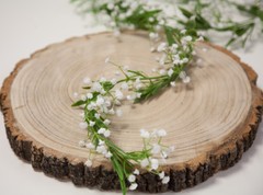 ARTIFICIAL RUSCUS LEAF GARLAND EUCALYPTUS GYPSOPHILA LEAF LAMBS EAR GARLAND