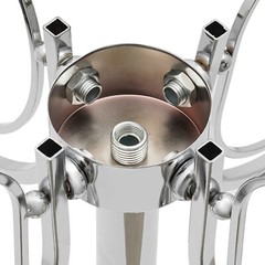 5 Arms Crystal Candelabra Freestanding Candle Holder Centerpiece Silver