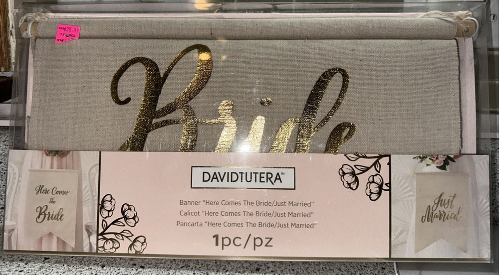 David Tutera «Here Comes the Bride» / «Just Married» Wedding Banner Double Sided