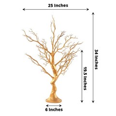 34″ Black MANZANITA TREE with Garlands Wedding Party CENTERPIECES