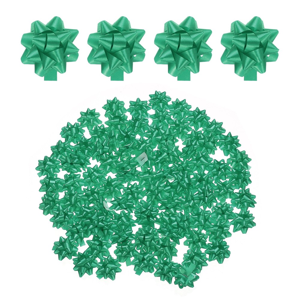 90pcs 1 1/4″ Mini Star Gift Bows Christmas Bows for Gift Wrapping, Green