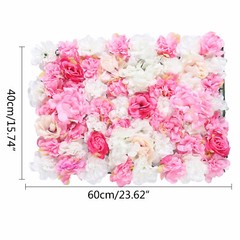 8× Rose Flower Wall Panels Artificial Silk Wedding Supply Decor Party Floral NEW