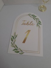 1-25 Double Sided Table Number for Wedding Reception, Anniversary, Baby Shower