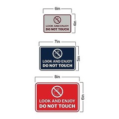 Classic Framed Look and Enjoy Do Not Touch Sign (Black/Gold) – Small Black Gold