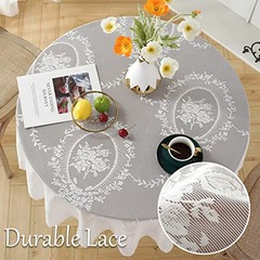 Round Lace Tablecloth with Elegant Scalloped Bottom for Any Special Event