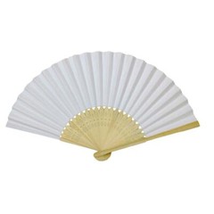 PAPER HAND FAN 8.25″ Color Choice GOOD QUALITY Bamboo Folding Pocket Purse NEW