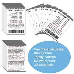 240pcs Jesus Paid It All Gospel Tracts Plan of 3.5 x 2.24 In, bright 2