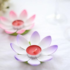 10 Lotus Flower 5″ Assorted Colorful Tealight Floating Candles Party Decorations