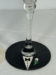 FUN HP Bride Groom Face Lillian Rose Wedding Toasting Flutes Champagne Glasses
