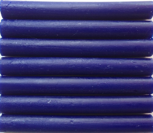 Sapphire Blue Glue Gun Sealing Wax, 7 Sticks approx 4″ long, imperfect see below