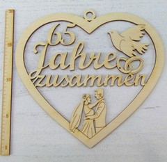 Jubiläum 65 Jahre zusammen Personalisiert mit Wunschnamen Hochzeitstag Holz