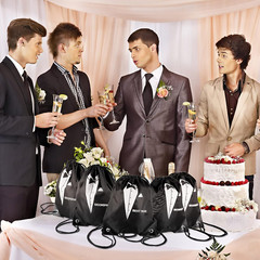 12 Pieces Groomsman Gift Bags for Wedding Include 1 Best Man and 11 Groomsman Pr